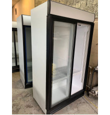 Холодильный шкаф двухдверный S-122 белый бу